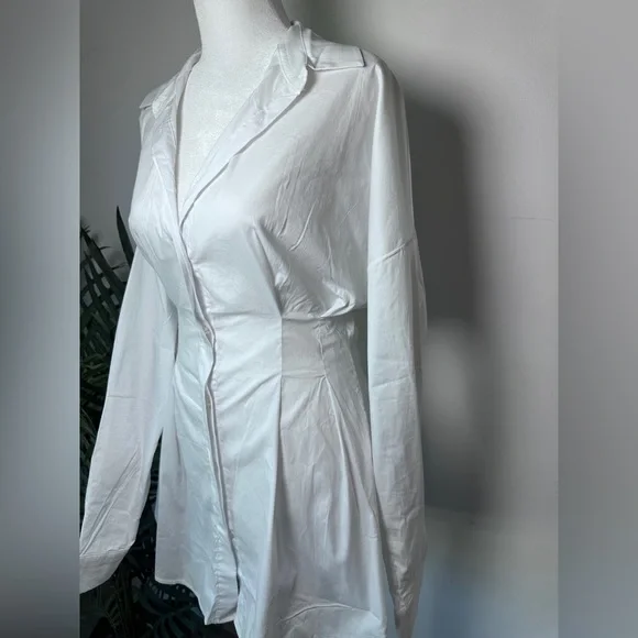 NWT REVOLVE OW Collection Ellie T-Shirt Boyfriend Dress White size XS - Picture 3 of 15